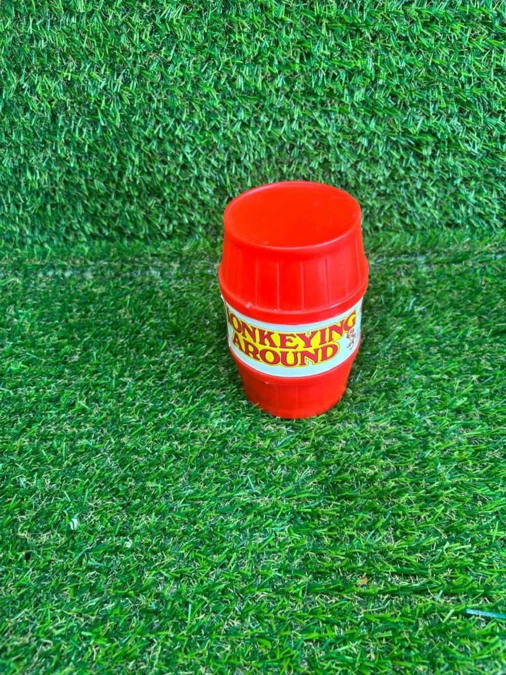 Vintage Monkeying Around Red Barrel of Monkeys Game Style 15 Plastic Links Toy